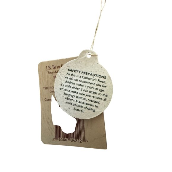 Boyds Bears Simon T Poochley Beans Dog Bulldog Red Plaid Bandana - Picture 11 of 11